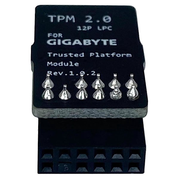 TPM2.0 Modul LPC 12Pin Modul med Infineon SLB9665 Windows 11 Uppgradering för Gigabyte Moderkort för GC-TPM2.0 S