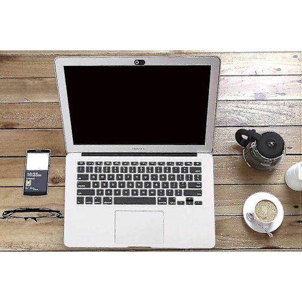 Liukuva verkkokameran suojus, 0,6 mm ohut metallinen verkkokameran suojus Macbook Prolle, Macbook Airille, Ipad Prolle, kannettavalle tietokoneelle, Macille, PC:lle, iPhonelle, Asukselle, HP:lle, 2 kpl musta, Protec