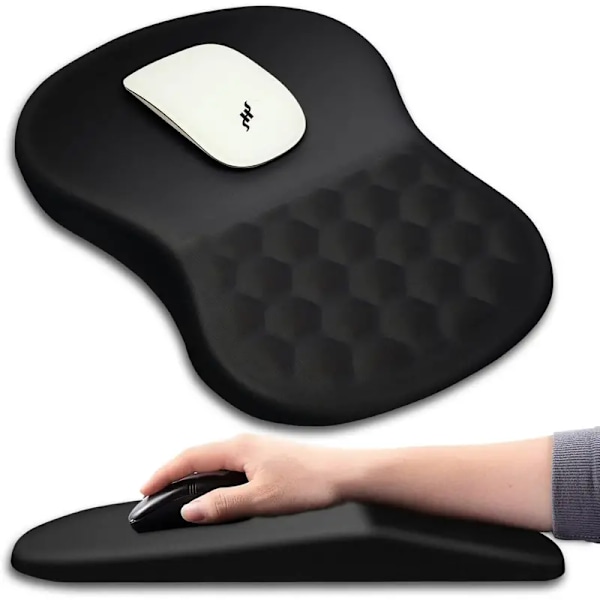 Ergonomisk Gel Musmatta Med Handledsstöd & Massage - Smärtlindring, Minnesskumkudde