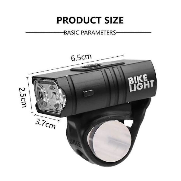 Cykellys, USB Genopladelig Cykel Forlygte 2000 Lumen Super Lys Cykel Forlygte IPX5 Vandafvisende Cykellys, 6+4 Tilstande USB Genopladelig Cykel