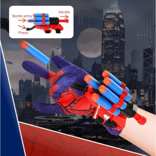 Marvel Spiderman - Super Web Launcher Handske, Håndled Legetøj（YX）