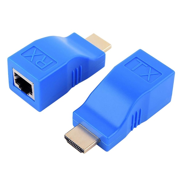 -Kompatibel Extender 30M överföringsavstånd RJ45 till -Kompatibel HD Network Extender Converter Adapter