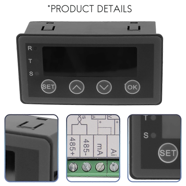 Digitalt displaymeter 0-10V 0-20MA 2-10V 4-20MA Analog Input Display Table Digital Display Head wit