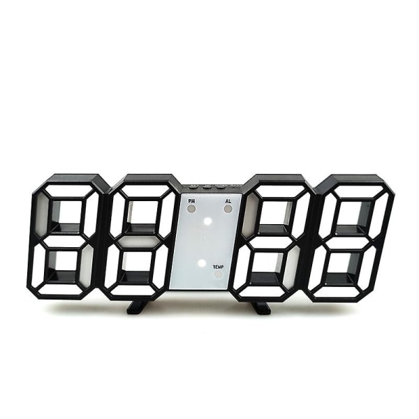 Led digital USB elektroniska klockor Modern design 3d väggklocka på väggen självlysande väckarklocka bordsklocka