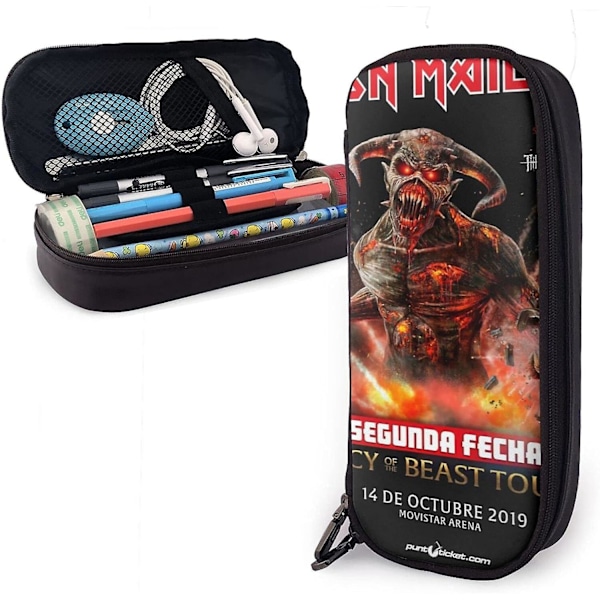 I-r-o-n The B-e-a-s-t M-a-i-d-e-n World Tour 2019 Leather Pencil case Pencil case Stationery Bag Office Portable Storage Box Cosmetic Box Folder bd003