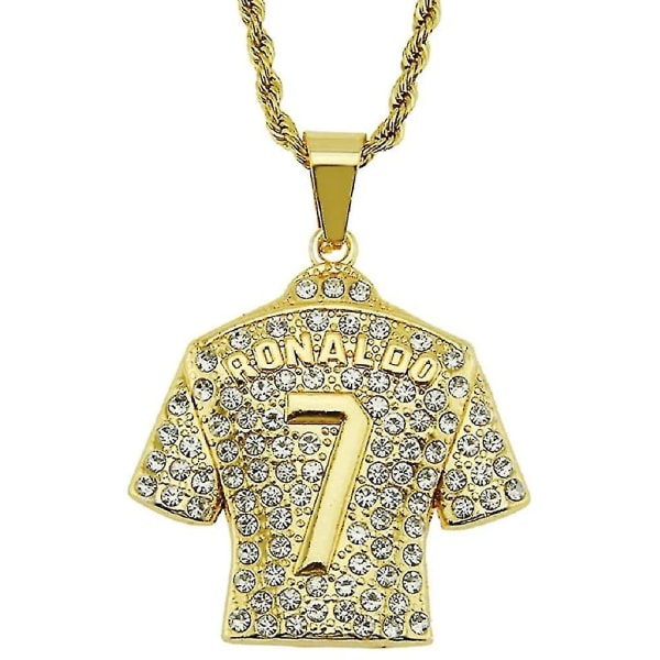 Jersey Necklace For Men, Hip Hop Ronaldo No. 7 Jersey Necklace
