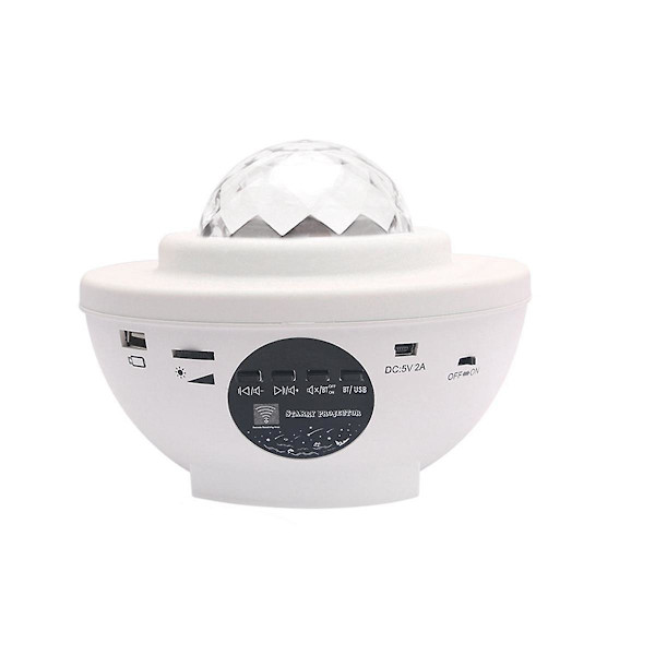 Stjerneprojektorlampe Usb Bluetooth Musikk Atmosfærelampe Gypsophila Flerfarget Vannmønster Led Ni