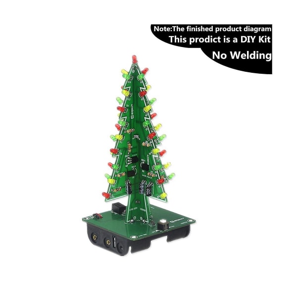 Gjør-det-selv-juletrær-loddeprosjekt, 3d-juletrær-led-sett Gjør-det-selv elektronisk sett loddemontering 7 farger morsomt sett