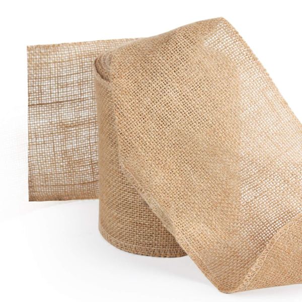 15 cm bred hessian stoff - rustikk båndrull for gaver, dekorasjon, DIY, håndlagde håndverk, 10 meter