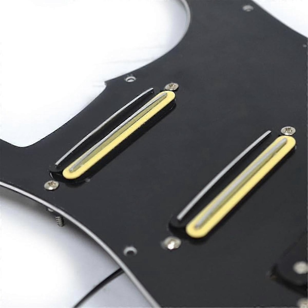 Svart 3-lagers Elgitarr Humbucker Vänsterhänt Plektrumskydd Pickup med Singlecut-Koppling Laddad Pre