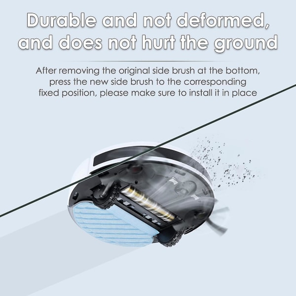 (10 stk) Sidebørste reservedeler for Ecovacs Deebot Ozmo 920 950 T8 Aivi Max T9 T5 N5 N7 N8+ N8 Pro N8 Pro Dx55 Dx93 Dj65 X1 Omni, X1 Turbo, X1 A