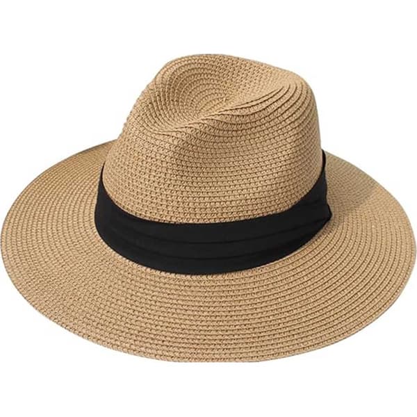 Visor dame strå strandhatt med bred brem