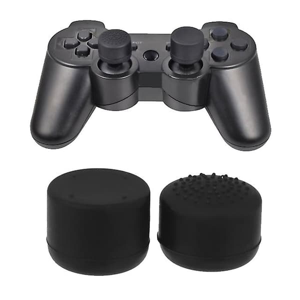 Par Joystick Thumbstick-Hætter til Sony Playstation 4 PS4 Controller - Sort