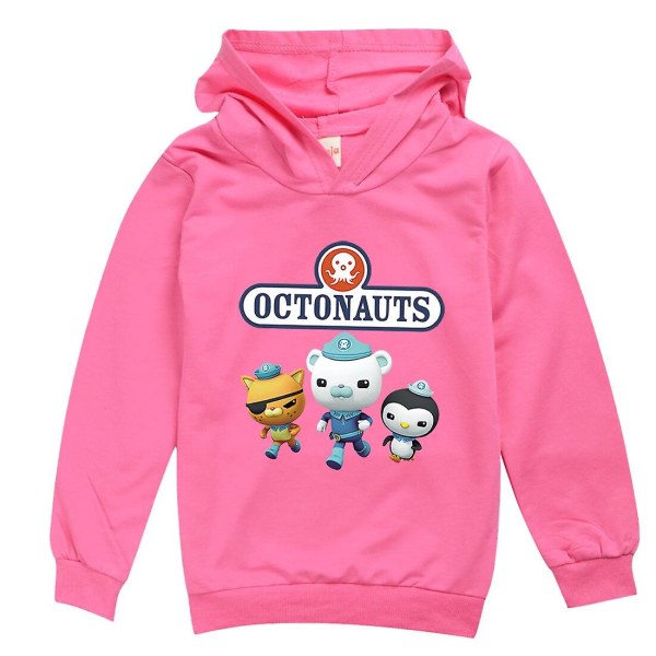 The Octonauts Hoodies Barnkläder Octonaut Barn Rosa Sweatshirts Cartoon Sportswear Barn Långärmade Kawaii Pullovers Pink 130cm(7-8Y)