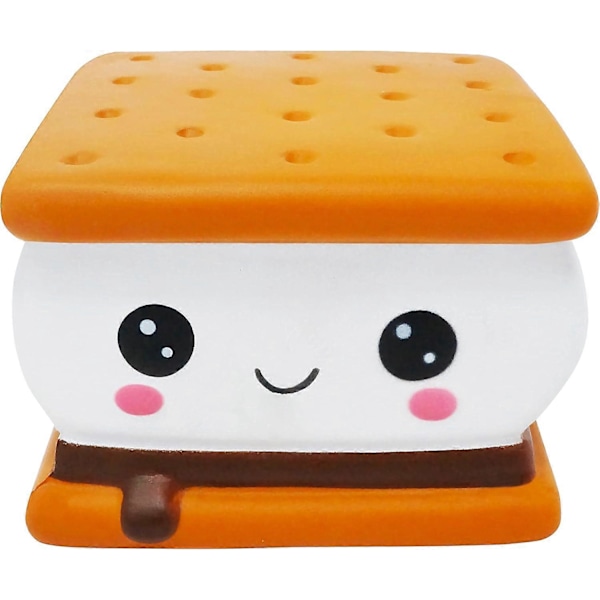 Serenilite Langsomt Stigende Duftende Squishy Legetøj - Sød og Knusbar Legetøj til at Klemme & Stressaflastning - 1 Styk (Smore)