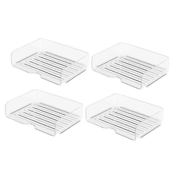 4-Tier Desktop Paper Organizer, Stackable Desk Organizer Paper Tray, Desk Accessories & Workplace Organizers