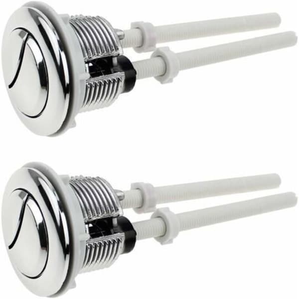 Stykker Dobbel Spyletoalett Trykknapper 38mm Standard Forkrommet Sølv Toalettank Knapper
