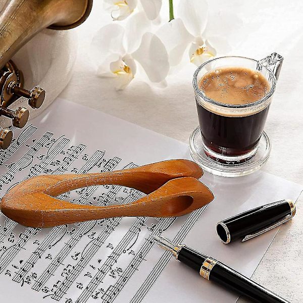 2 stk. treskjeer i tre, folkemusikkinstrument, naturlig tre, musikalske treskjeer, tradisjonell perkusjon