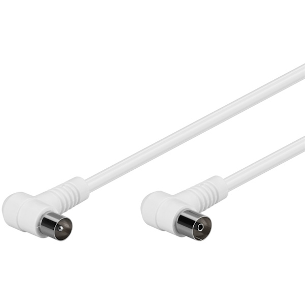 Angled antenna cable (80 dB), double shielded