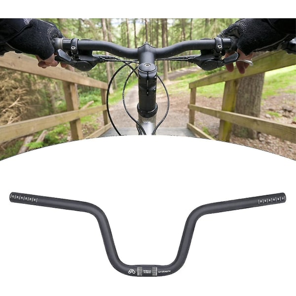 Lätt mountainbikestyre, Down Hill Dh Extra Long Riser Bar, höga handtag 25,4 mm, svart H120 mm