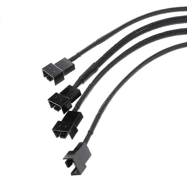 Y-jakaja 4x 3-Pin/4-Pin PWM-tuulettimen kaapeli 4-Pin Molex -liittimeen CPU 3P 4P -virtakaapeli