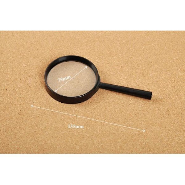 Handhållen förstoringsglas - 5x förstoring, läshjälp, 7,5 cm