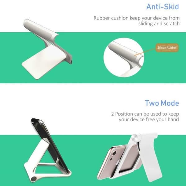 Justerbar 360° skrivebordstelefonholder Mini bærbar telefonholder til smartphone iPhone 13 Galaxy Redmi