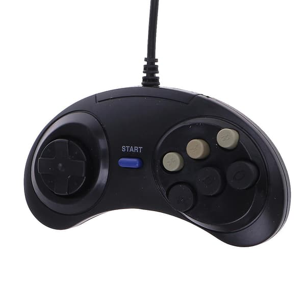 6 Knaps Wired Controller Pad Gamepad Til Mega Drive Megadrive Sega MD Genesis
