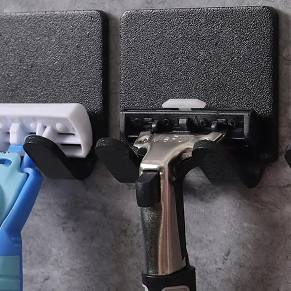 1 stk. vægmonteret barbermaskineholder til badeværelset, opbevaringshylde, enkelt design, badeværelseskrog, badeværelsestilbehør