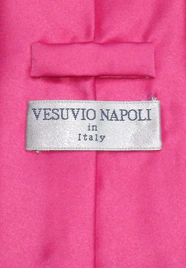 Vesuvio Napoli Solid Slips og Lommetørkle Herre Slips Sett