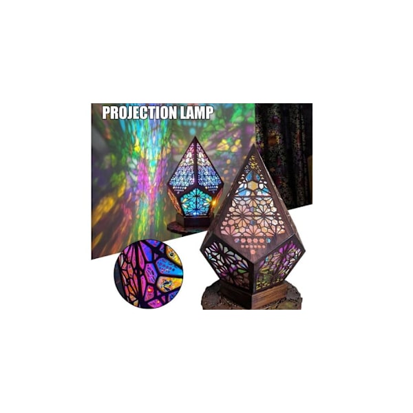 Bohemian Mosaic Starry Sky Floor Projections Lamp Table Bed