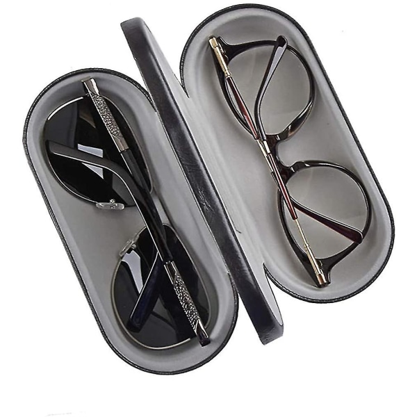 [2 i 1] Dobbelt brilleetui Hard Shell Brilleetui Beskyttende til 2 briller (ikke egnet til solbriller) bedste gave bedste gave