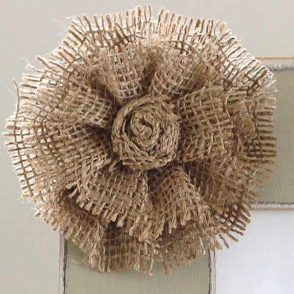15 cm bred hessian stoff - rustikk båndrull for gaver, dekorasjon, DIY, håndlagde håndverk, 10 meter