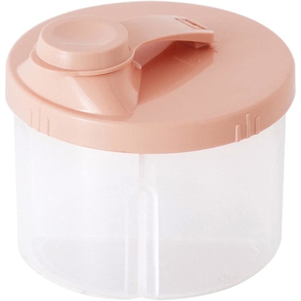 Bærbar melkepulverdispenser bortgjemt bærbar boks for melkepulver (rosa oransje)