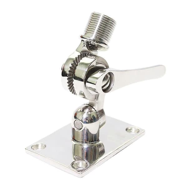 1x Båd Rustfrit Stål Marine VHF Antenne Akse Justerbar Base Mount