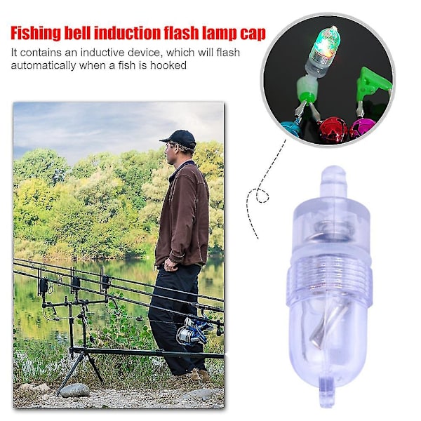 10-pak LED Natfiskerstangspidslys Smart Sensor Anti-Bid Advarselslys