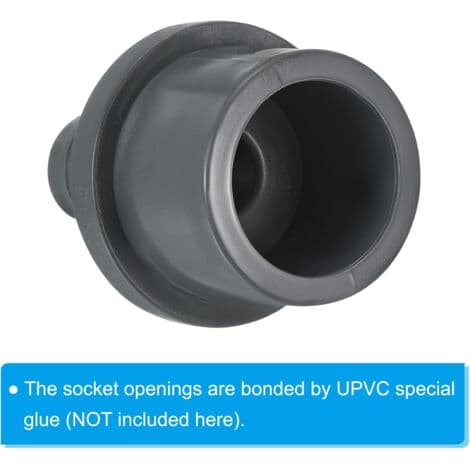 32x16 mm reduktionsfittings, 1 pakke direkte adapterforbindelse, grå