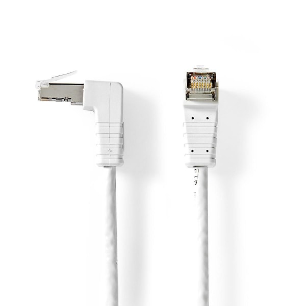 CAT6 F/UTP Netværkskabel RJ45 Han - RJ45 Han, Vinklet 5,00 m Hvid