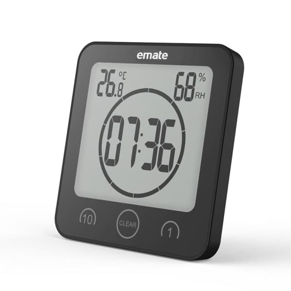 Baderomsklokke, Dusjtimer Alarm Digitale klokker, Vanntett Timer