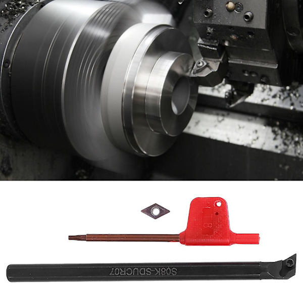 S08K-SDUCR07 CNC dreiebenk verktøyholder DCMT0702 innlegg blad rustfritt stål for semi-etterbehandling
