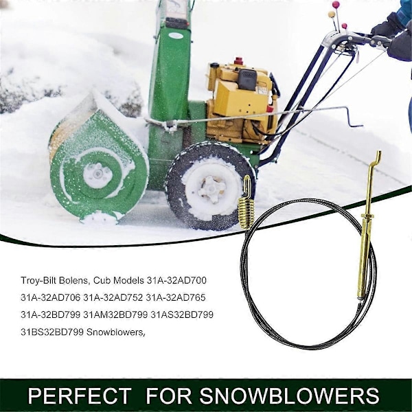 946-0897 746-0897 Snöslungans Skruvkoppling Vajer för MTD Yard Machine Troy-Bilt Cub Cadet Snöslungor