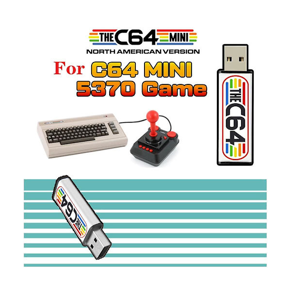 USB-minne för C64 Mini Retrospelkonsol Plug and Play USB-minne U-disk Speldisk med 5370 spel