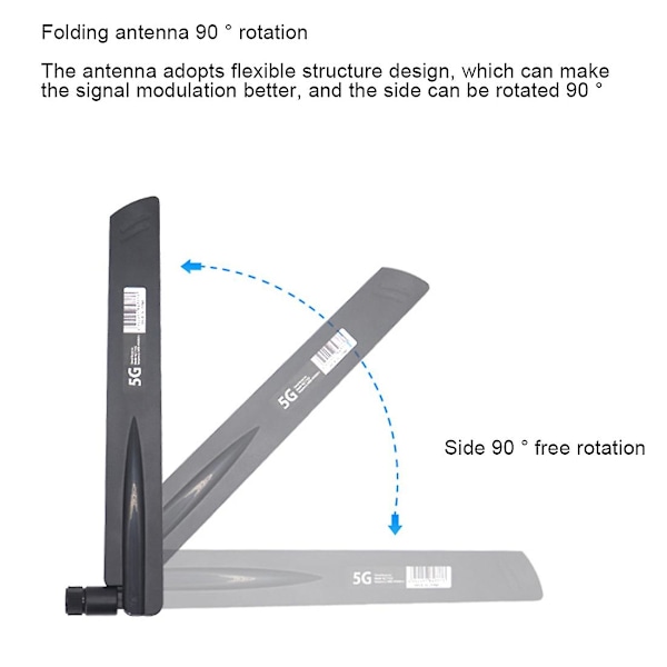 2 st 3G 4G 5G antenn 600-6000MHz 18DBi förstärkning SMA hane för trådlöst nätverkskort Wifi-router High S