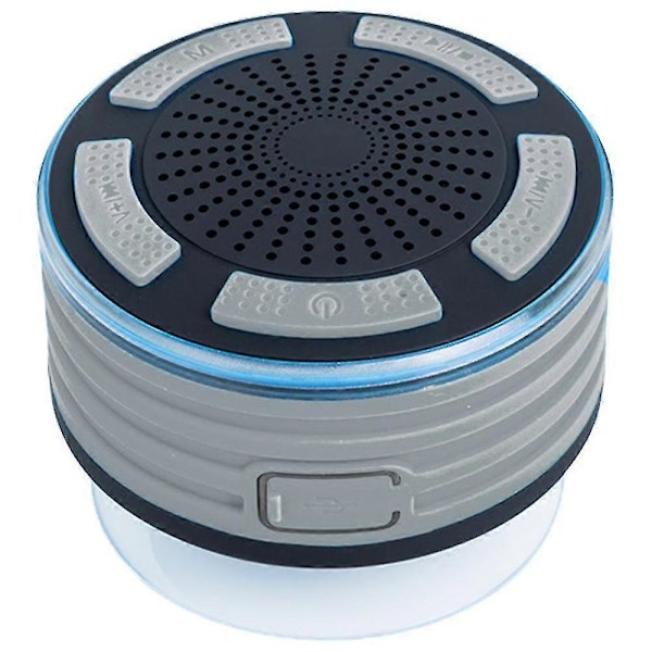 Bluetooth Portabel Vattentät Duschradio Hb Belysning Stöttålig, Dammtät Trådlös Duschradio Med Sugkopp, Perfekt För Pool, Dusch, Båt