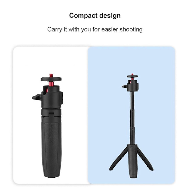 Kameraförlängningsstång Stativ Aluminium 360 Graders Rotation Utdragbar 1/4 Gänganslutning Selfie Stick Stativ för OSMO POCKET 3