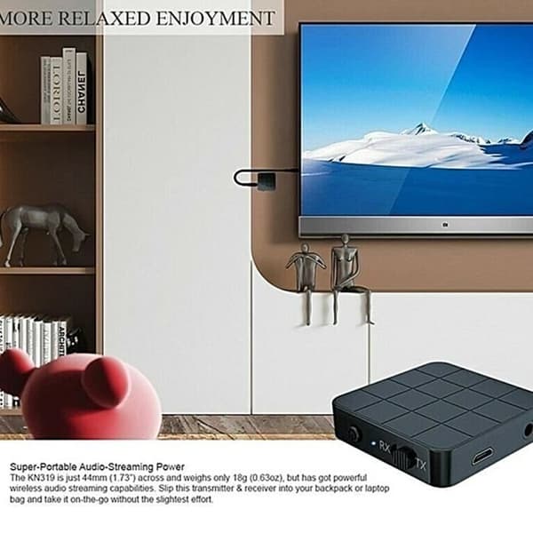 Bluetooth 5.0 Sender Modtager - Bærbar Trådløs Audio Video Adapter 20M 3.5mm RCA