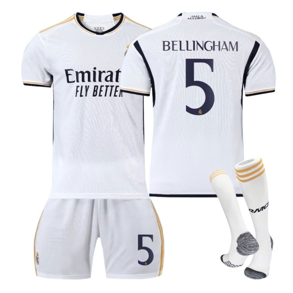 2324 Real Madrid hemmaträningsdräkt tröja sportuniform fotboll för män och kvinnor NO.5 L