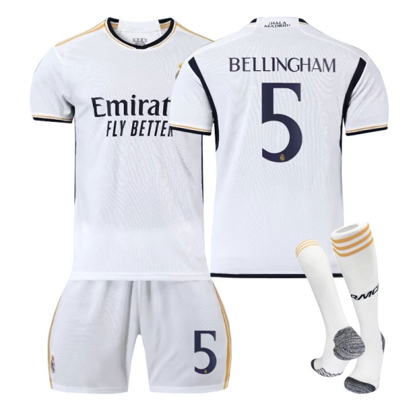 2324 Real Madrid hjemme træningstrøje sportsuniform mænd og kvinders fodbolduniform NO.5 24