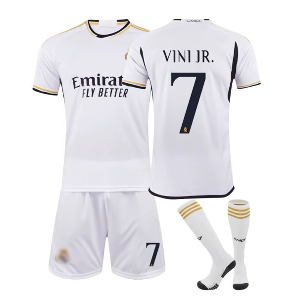 2324 Real Madrid hem- och bortfotbollsuniformer nr 10 Mbappe-dräkt nr 7 Vinicius 5 Bellingham-tröja NO.7 XXXL