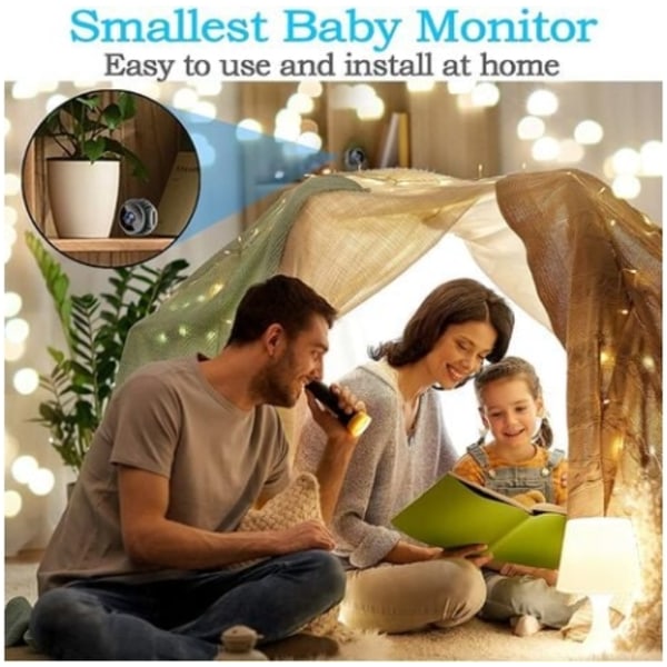 Mini Telefon Säkerhetskamera 1080P Trådlös Spion Kamera Dold WiFi Nanny Camera Baby Monitor.